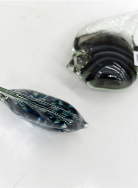 欧式创意个性彩色玻璃琉璃小鱼摆件客厅餐厅壁柜电视柜家居装饰品