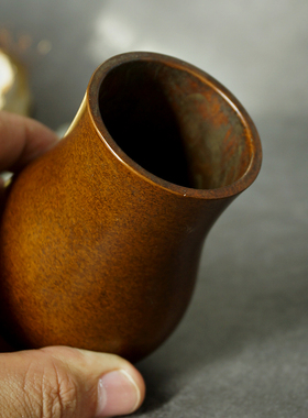 苏工手工铜创意花瓶梅瓶打篆工具盛器茶道香道博古架书房礼佛摆件