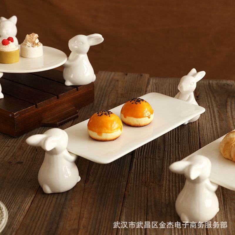 北欧兔展子蛋糕盘高脚果蛋糕盘茶点水盘宴会示托架下午茶甜无品牌,淘宝优惠券,粉丝福利购,淘宝优惠卷