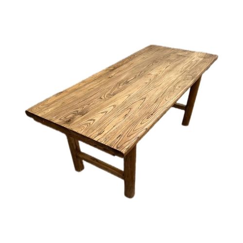 老榆木桌子实木板复古茶桌茶台长条餐桌家用原木桌面吧台长桌书桌 - 图3