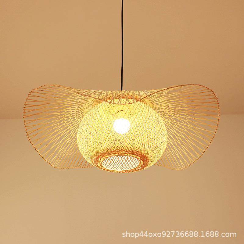 式餐厅草竹159中编吊灯茶大厅藤编帽吊室灯饭店复古藤艺斗笠茅草,淘宝优惠券,粉丝福利购,淘宝优惠卷