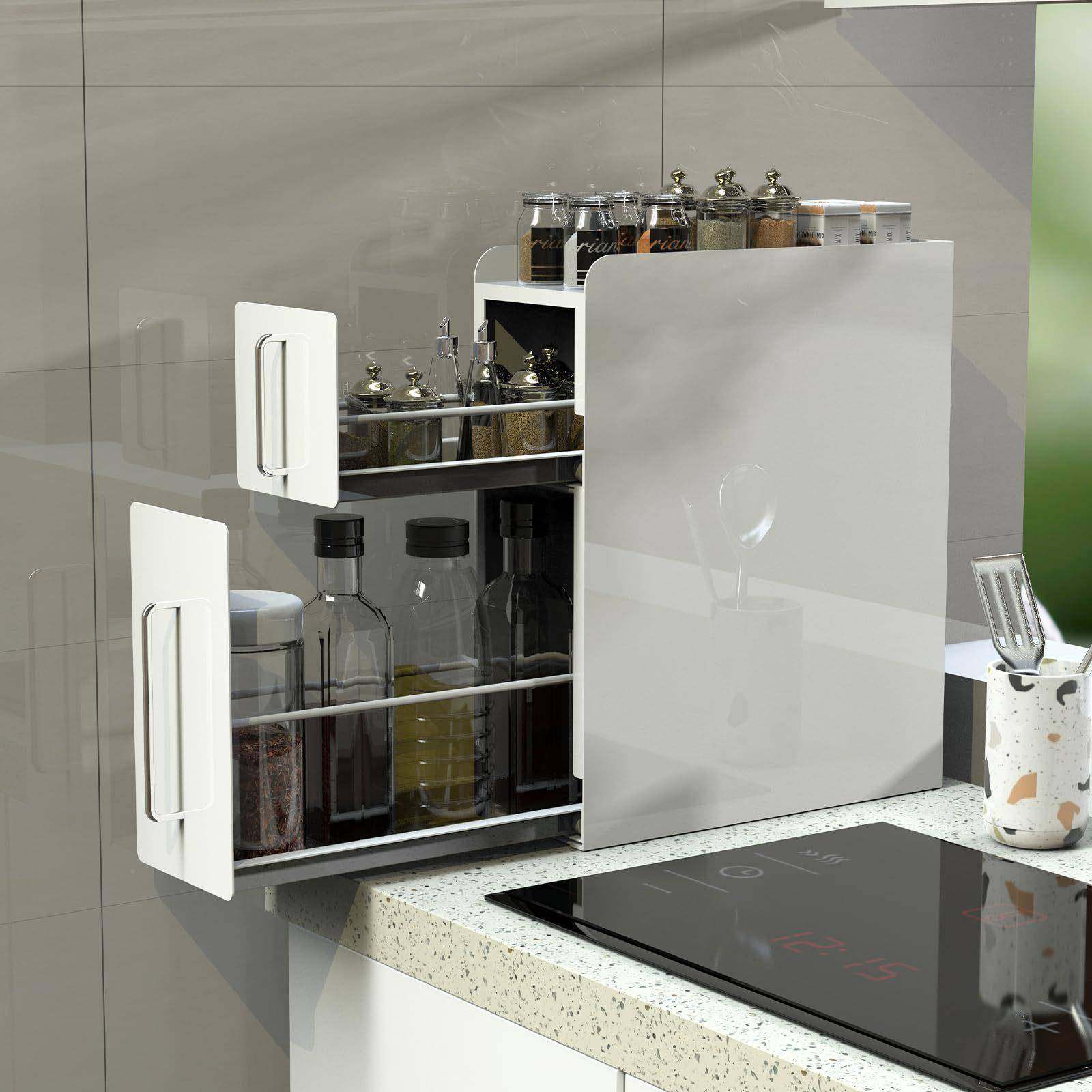 料2层面式大容量调架隐台藏式抽拉储物架节省空SO143于间用家庭厨,淘宝优惠券,粉丝福利购,淘宝优惠卷