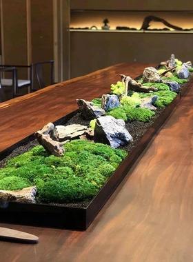 不锈肉景观槽绿植造景托盘微景花观花钢盆tlzn$*&h长方形花槽多箱