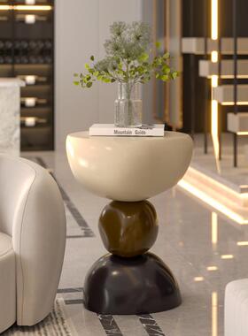 左顾无品牌/创意北欧小边现几简约代茶几迷角几小高级奶你油感家