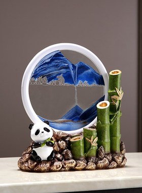 新中式创意流沙画办公室解压摆件高级感小众客厅玄关装饰乔迁礼物