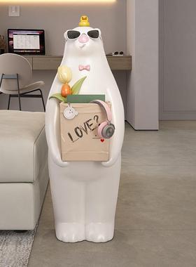 暴力熊摆件客厅软沙发旁收纳置新SIC关物玄大型落地装饰品乔迁居