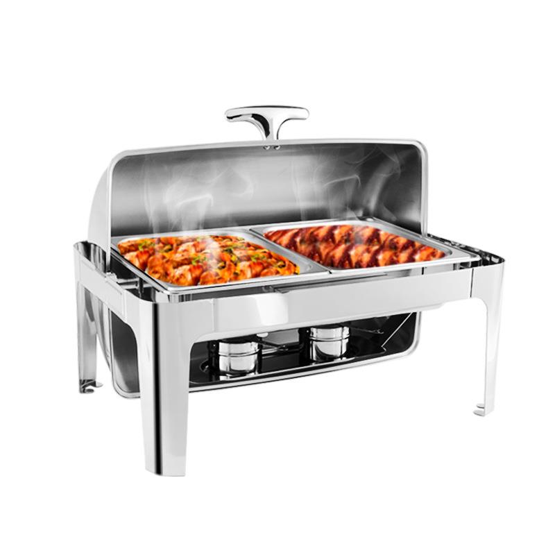 723/723k翻可视自助餐炉酒店餐不锈早盖餐布菲钢炉长方形可厅电加 - 图3