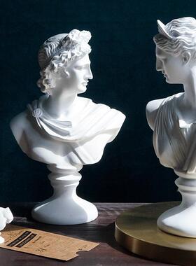 北欧人厅物雕塑摆件大卫石膏雕像艺架WBP头像术创意客书家居装饰