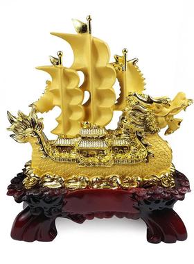 厂一帆风顺帆家船摆件客厅家居酒柜板办公老室业15开装饰工艺品