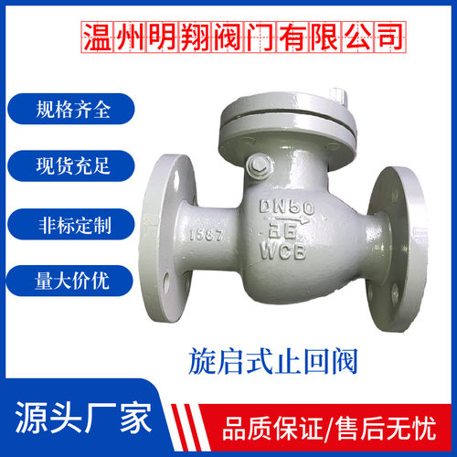 铸钢法兰旋启式止回阀H44H-16C 摇摆式止回阀 卧式止回阀 逆止阀 - 图0