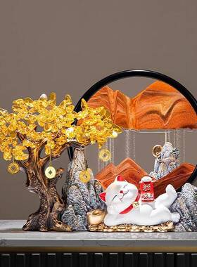 发财树开办公室件进吉宝摆猫KZQ新款业大礼物送礼品