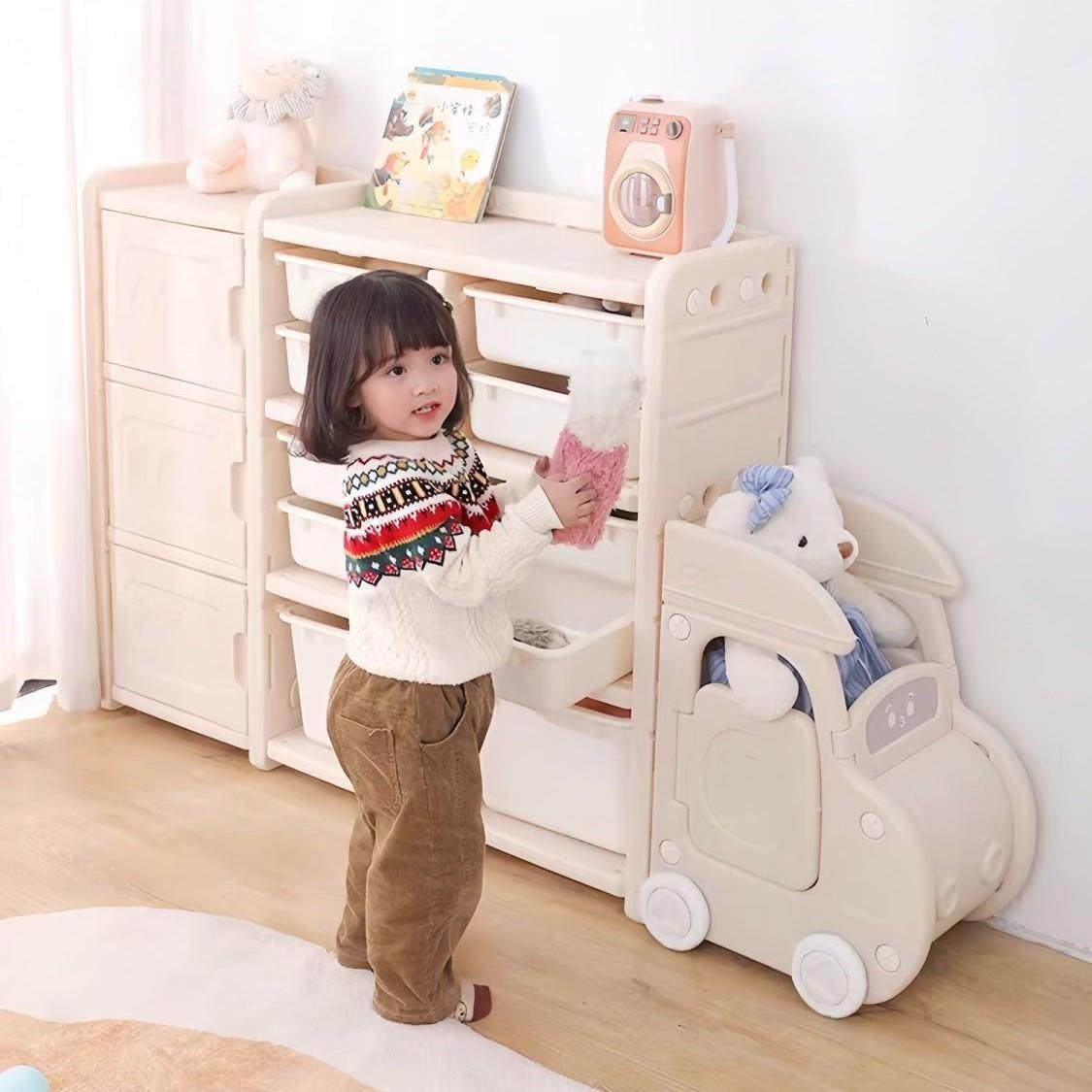 儿玩屉具收纳柜客厅靠墙童抽超大容量分RAI类多层置物架宝宝式储 - 图0