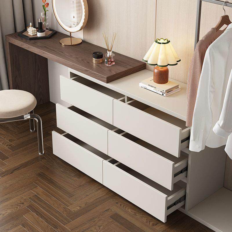 现代简约实木梳妆台斗柜一体带衣帽架收纳柜多功能转角化妆台书桌,淘宝优惠券,粉丝福利购,淘宝优惠卷