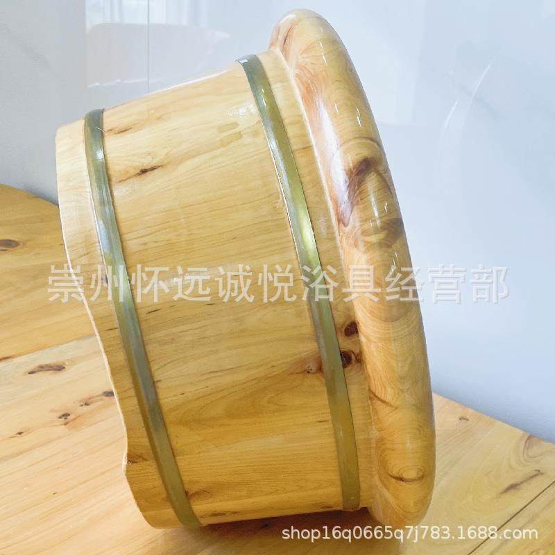 21高香柏木圆边双耳泡脚木盆足浴盆洗脚木桶实木制品,淘宝优惠券,粉丝福利购,淘宝优惠卷