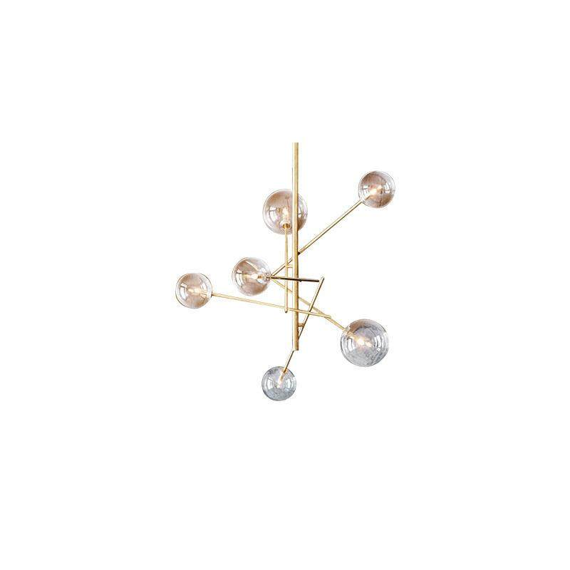 北欧客厅灯现代简约创意loft工业风卧室灯玻璃餐厅灯魔豆金色吊灯,淘宝优惠券,粉丝福利购,淘宝优惠卷