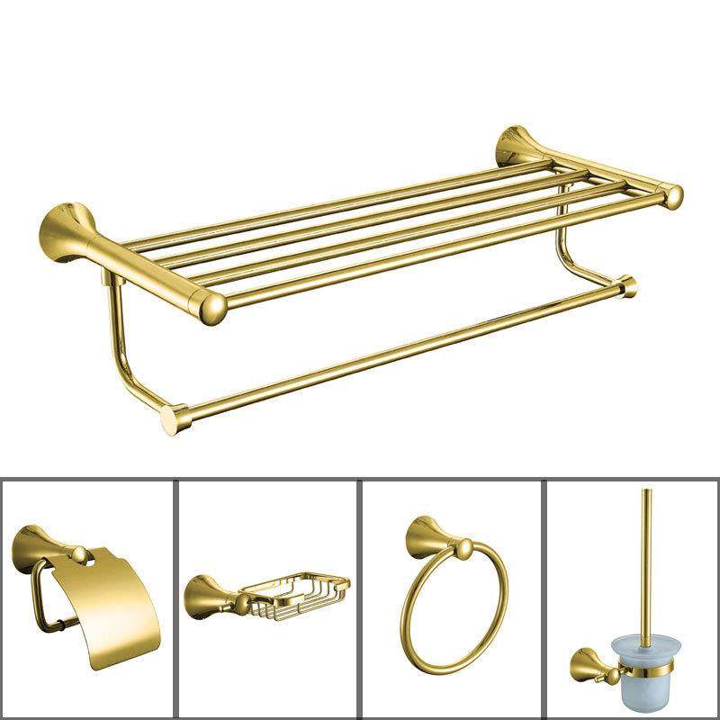 哥式GOTHIC全铜欧式五金挂件套装洗手间浴室置物架金色毛巾浴巾架,淘宝优惠券,粉丝福利购,淘宝优惠卷