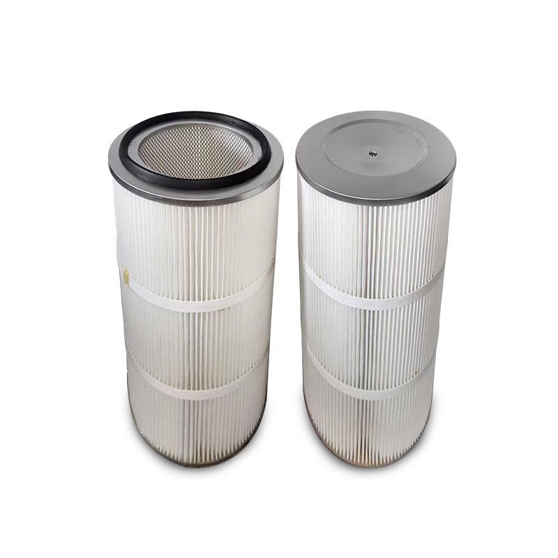 螺杆工业除尘滤筒滤芯抛丸机除尘器六耳阻燃覆膜防静电耐高温滤筒 - 图2