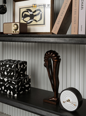 轻奢软装饰品组合售楼部客厅书房书柜玄关高级感样板间首饰盒摆件