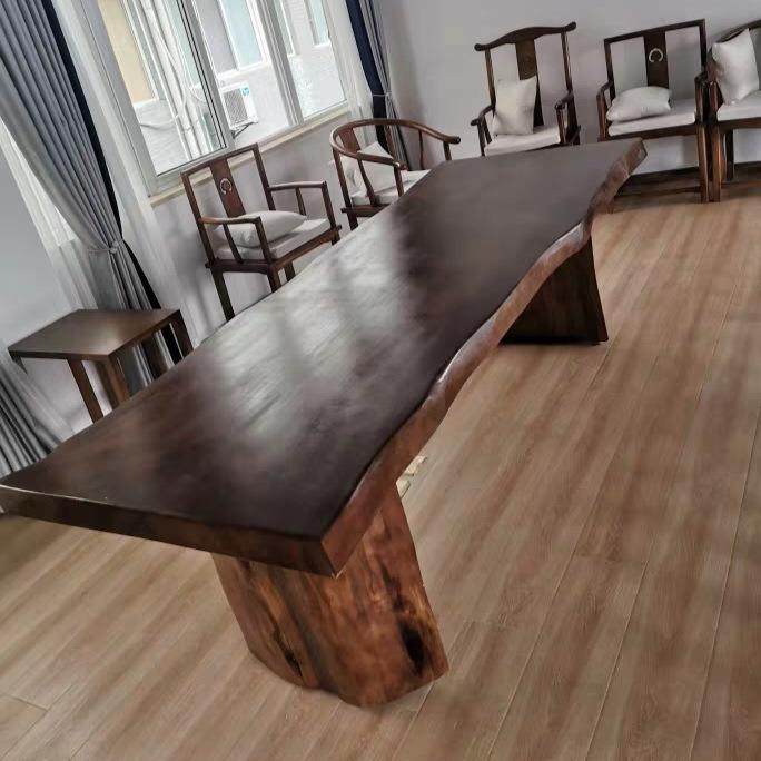 实木泡茶桌长桌简约现代长桌办公桌整板洽谈桌椅会议室大气工作w&,淘宝优惠券,粉丝福利购,淘宝优惠卷