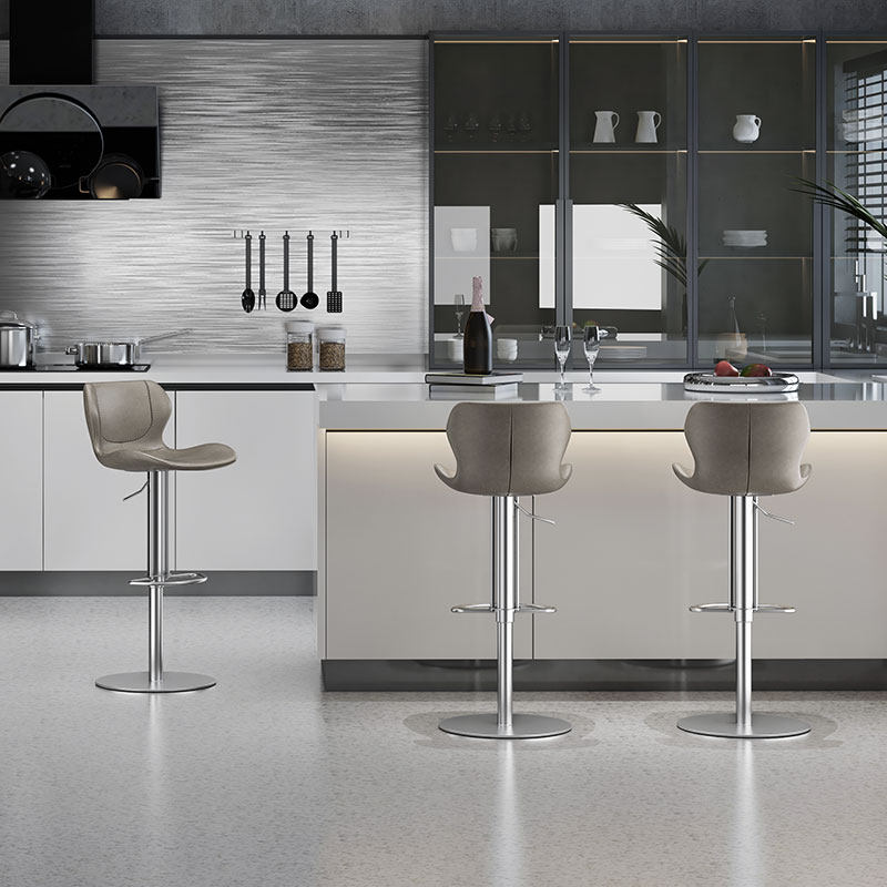 意式极简吧台椅轻奢家用升降高脚椅吧台凳靠背不锈钢旋转岛台730,淘宝优惠券,粉丝福利购,淘宝优惠卷