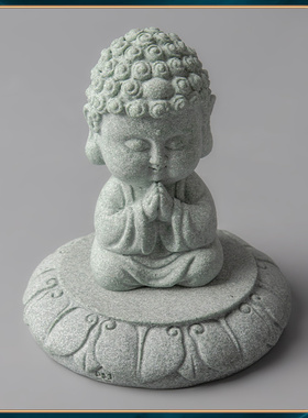 青砂石底座配件新中式办公家居创意精品国潮桌面茶宠摆件