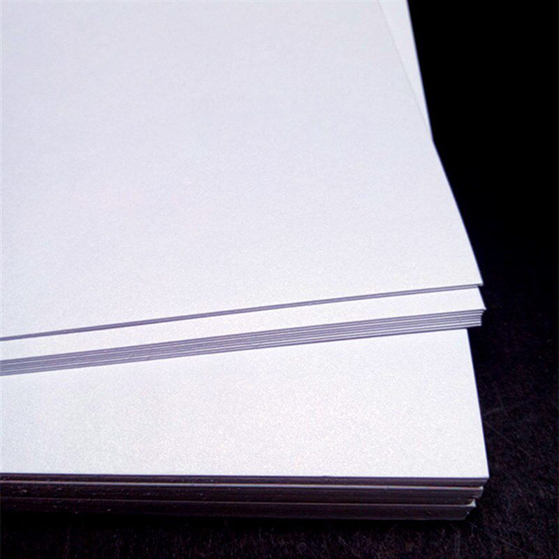 250g 300g A4 double-sided ice white pearlescent cardboard art glitter business card paper DIY handmade cardboard free shipping