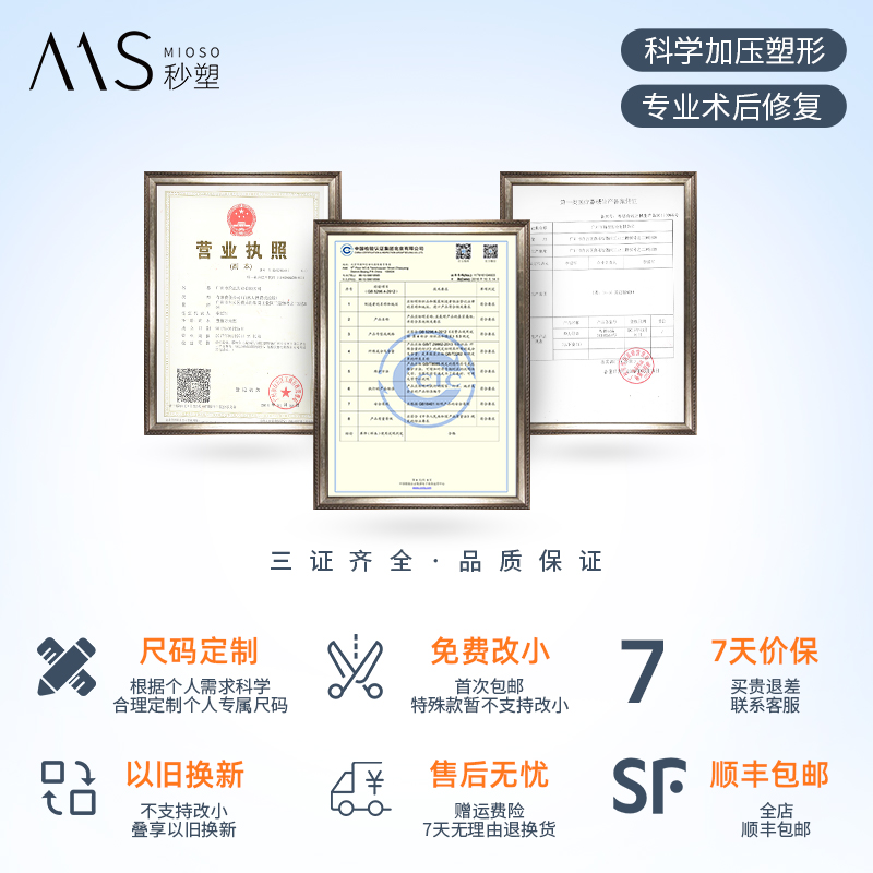 秒塑MS1808腰腹吸脂塑身衣抽脂术后专用塑形衣加压瘦肚子美体束身 - 图2