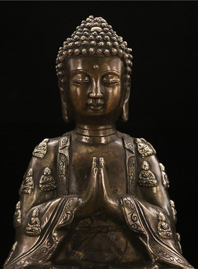 纯铜全身佛摆件居家供奉客厅桌面装饰品