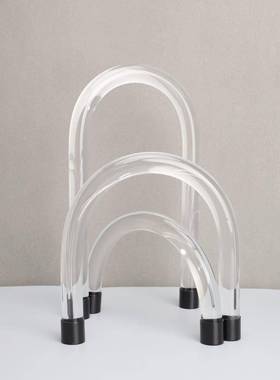 厂家欧力卧式亚克摆件样板房家居室书房厅桌面玄关铁艺饰111客品