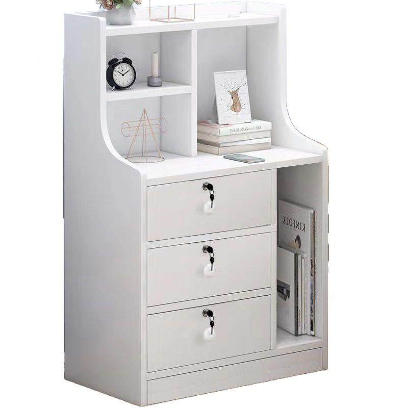 带锁床柜置物简约代卧室储BWX物柜大容量多功现能架收纳床边小柜,淘宝优惠券,粉丝福利购,淘宝优惠卷