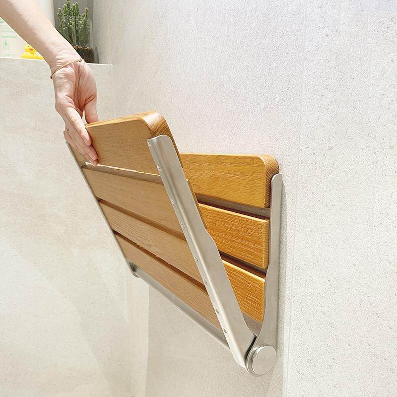 浴室折叠凳淋凳生间实木不锈钢老凉人原木色防滑冲座椅洗澡浴椅卫,淘宝优惠券,粉丝福利购,淘宝优惠卷