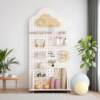 Yoga fitness equipment storage rack entrance solid wood hole board wooden yoga supplies storage rack cloud storage rack