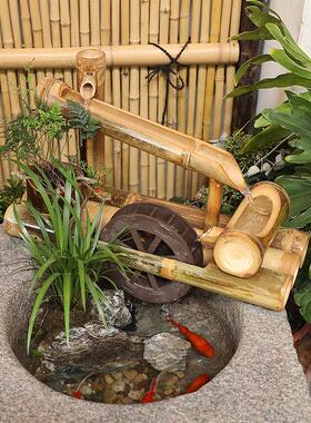 庭院彷石槽水流观落地摆件阳台假山鱼景造景循环水喷泉池民KIM宿