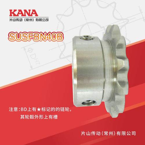QDWSUSFIBN40B齿数：16~19不锈成钢品孔链新JS键轮槽规格 - 图2