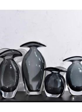 简代约现璃玻花瓶轻奢板房软装饰客1厅摆件样桌面插花创意琉璃花