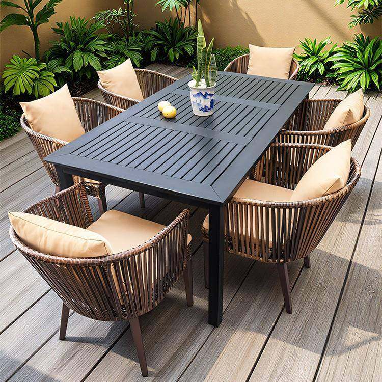 户外桌合椅墅庭别院花园桌椅休闲台藤椅塑木桌组室露-外编藤桌椅,淘宝优惠券,粉丝福利购,淘宝优惠卷