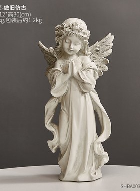 石膏摆件小天使钥匙托盘玄关收纳欧式客厅装饰雕塑进门置物架美式