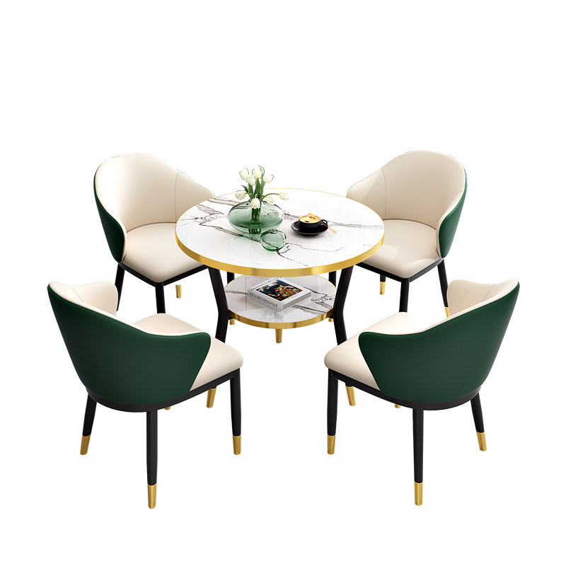 岩板洽谈桌椅组合接待桌轻奢小圆桌阳台休闲小桌椅咖啡奶茶店餐桌,淘宝优惠券,粉丝福利购,淘宝优惠卷