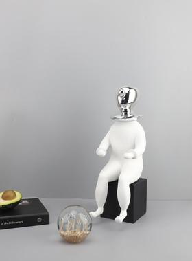 现代简约坐立小儿人1020柜物树脂摆件童房电视客厅玄关酒店家丑居