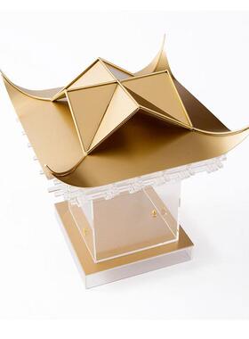 现代新中式创意古筑徽派凉亭家居客厅关柜软玄装饰品电建视MC-TY-