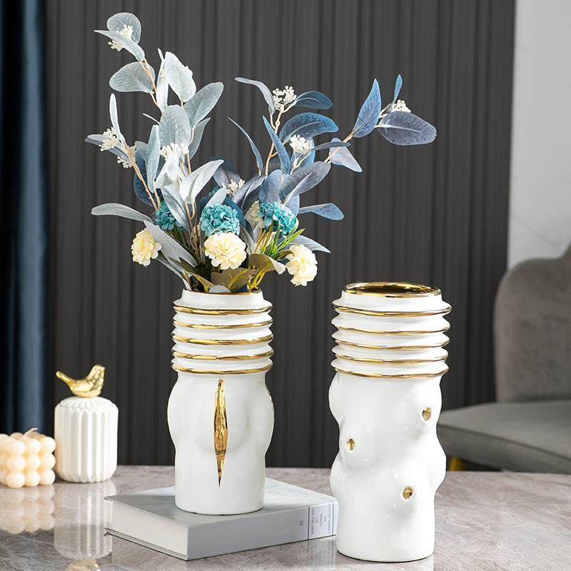 创意陶瓷花瓶艺术彩绘花瓶电镀花瓶装饰品家居展厅花瓶摆件,淘宝优惠券,粉丝福利购,淘宝优惠卷