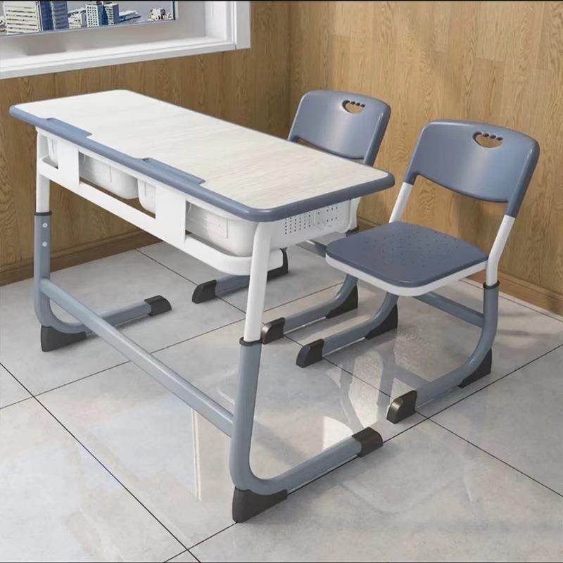 ABS塑料双人书桌学校学生课桌椅培训班可调节高度学习桌,淘宝优惠券,粉丝福利购,淘宝优惠卷