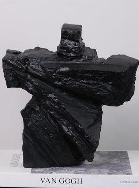 现样板房玄关太极人物雕塑摆件客厅抽象装饰摆设公室工艺品