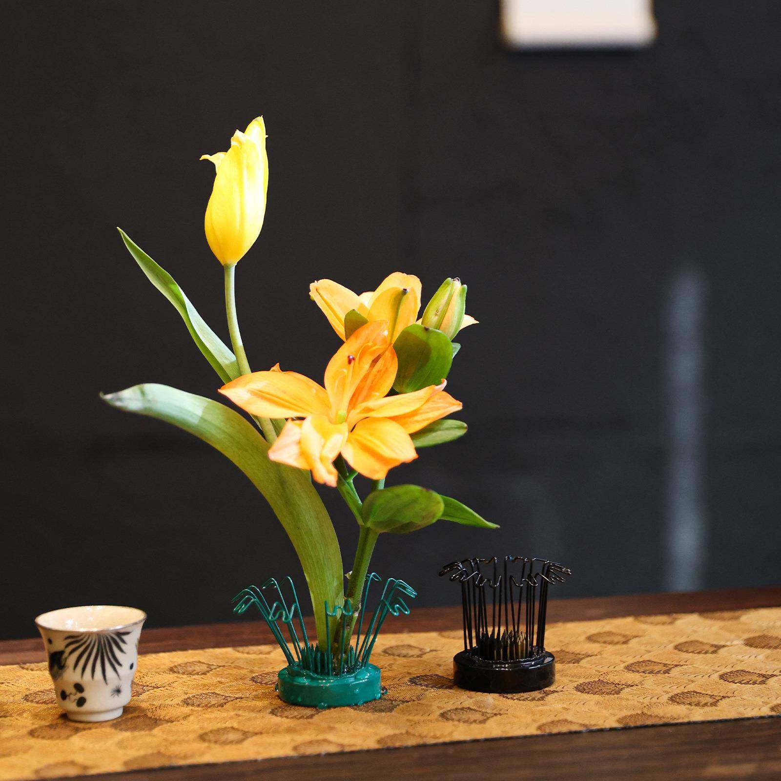 剑山花固神定插器日式中式花瓶花工道不KKN锈钢套装具鲜花插花器,淘宝优惠券,粉丝福利购,淘宝优惠卷