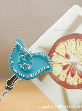 厂家创意品清新简洁和平鸽多头相礼夹居家便夹签片E8时尚特色便笺