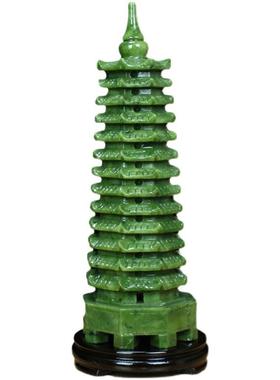 天中然玉石文昌塔层13客F8757HTJ厅办公层桌书房书桌玉石摆件式9