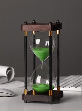 沙漏计时器儿童时间30半小时60分钟流沙瓶桌面装饰品轻奢家居摆件