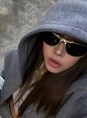 欧美yk2骑行防风猫眼墨镜女款潮2024新款太阳眼镜运动登山护目镜