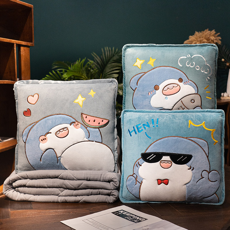 抱枕被子两用加厚办公室折叠午睡小枕头毯子二合一汽车载靠垫靠枕,淘宝优惠券,粉丝福利购,淘宝优惠卷