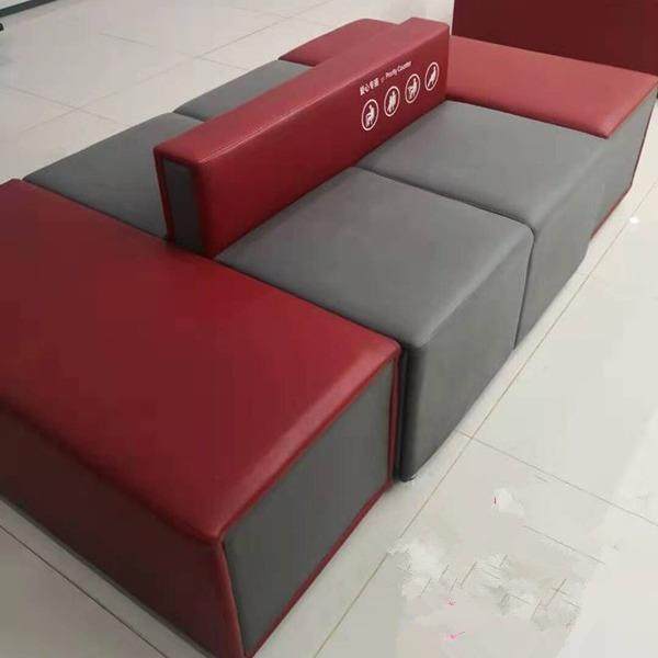 工商银行大厅现代等候区双面卡座设计师工作室等候区排号区沙发,淘宝优惠券,粉丝福利购,淘宝优惠卷